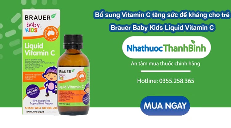 Mua Siro Brauer Baby Kids Liquid Vitamin C chính hãng tại Nhà thuốc Thanh Bình