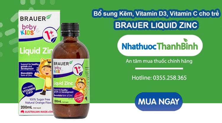 Mua Brauer Liquid Zinc chính hãng tại Nhà thuốc Thanh Bình