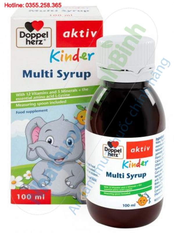 Siro ăn ngon cho bé Kinder Multi Syrup 100ml nhập khẩu Đức