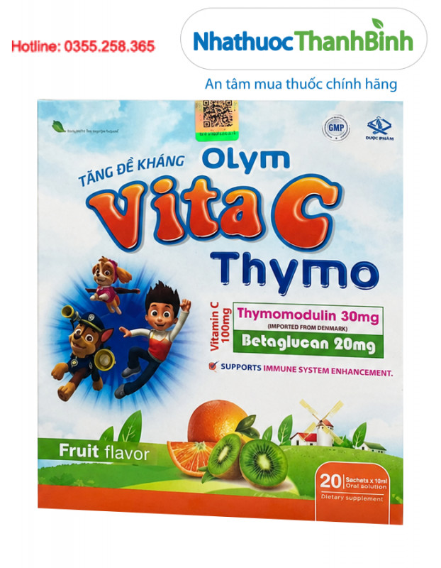 Olym Vita C Thymo hỗ trợ tăng sức đề kháng cho bé