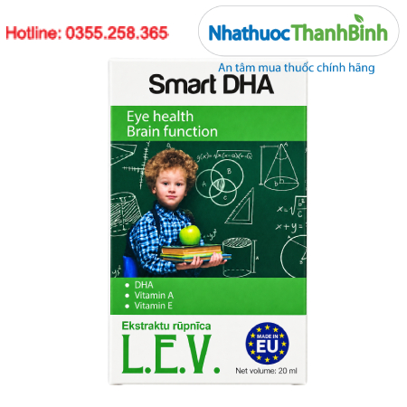 Smart DHA 20ml L.E.V hỗ trợ phát triển não bộ cải thiện thị lực cho trẻ