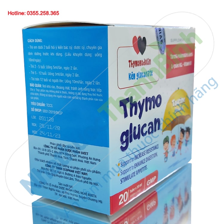 Siro Thymo Glucan hỗ trợ tăng cường tiêu hóa, kích thích bé ăn ngon miệng