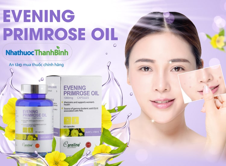 Tinh dầu hoa anh thảo Careline Evening Primrose Oil 1000mg hỗ trợ cải thiện nội tiết tố nữ