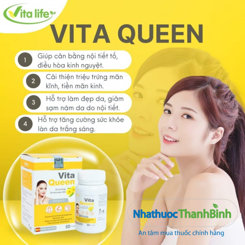 Dầu Hoa Anh Thảo Vita Queen nhập khẩu từ Tây Ban Nha