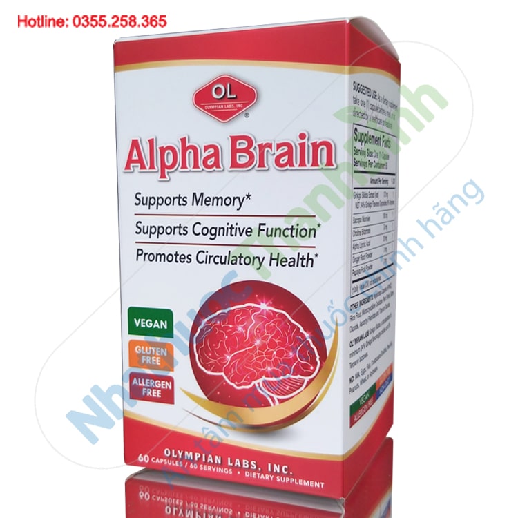 Viên uống bổ não Alpha Brain Olympian Labs hộp 60 viên