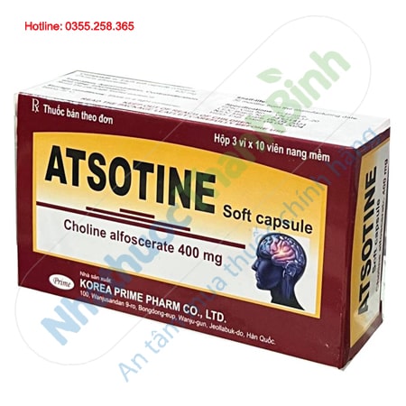 Atsotine Soft Capsule 400mg điều trị đột quỵ hỗ trợ phục hồi não bộ