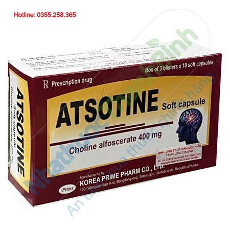Atsotine Soft Capsule 400mg điều trị đột quỵ hỗ trợ phục hồi não bộ
