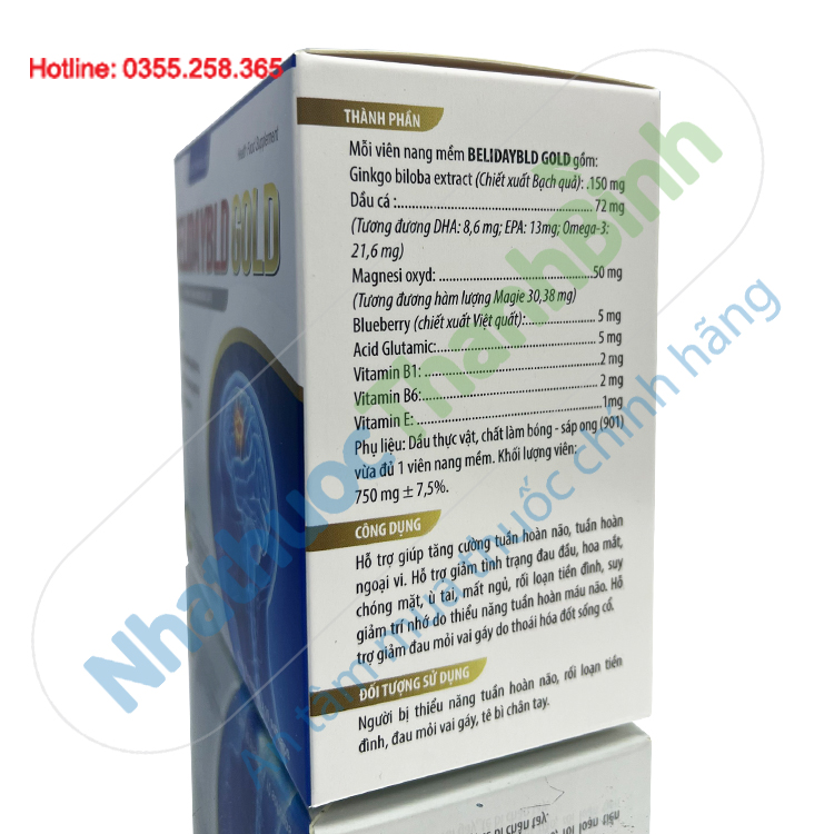 BelidayBLD Gold giúp hỗ trợ điều trị rối loạn tiền đình suy giảm trí nhớ