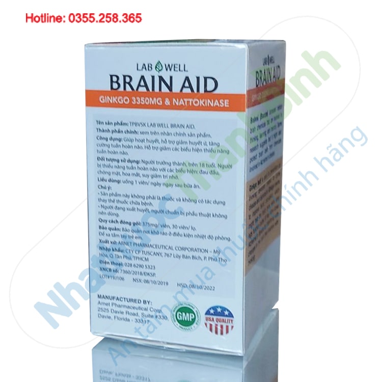 Viên uống bổ não Brain Aid hộp 30 viên nhập khẩu Mỹ