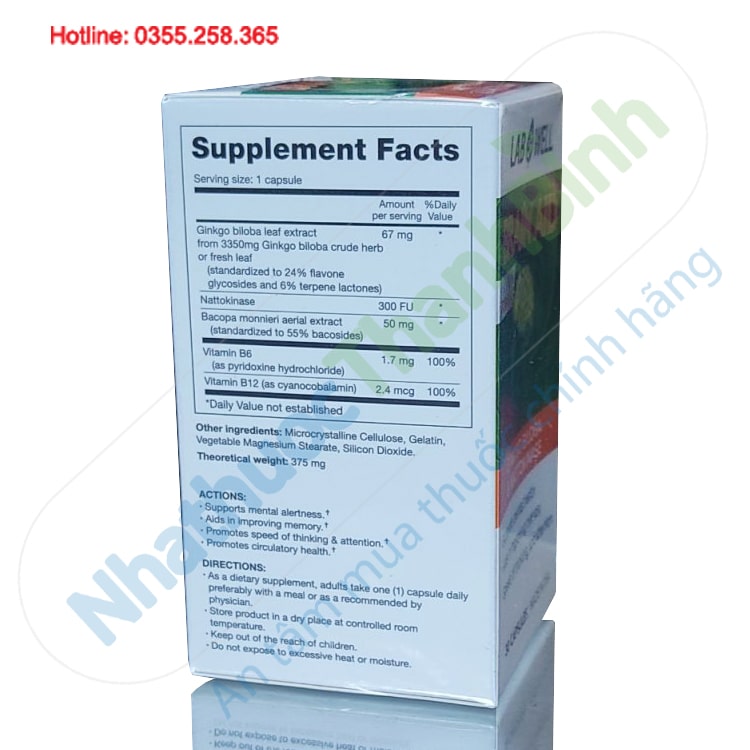 Bổ não Lab Well Brain Aid tăng cường tuần hoàn não hiệu quả