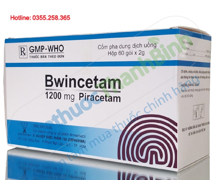 Thuốc Bwincetam 1200mg là thuốc điều trị các bệnh do tổn thương não