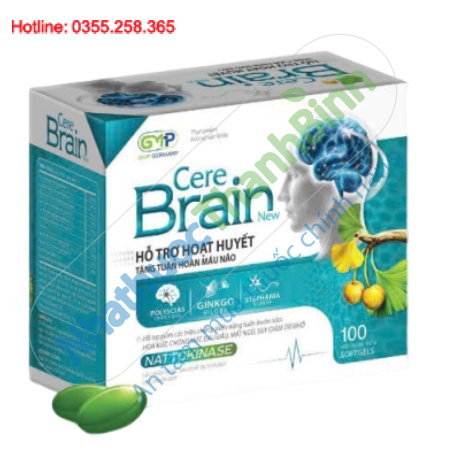 Cere Brain New Hỗ Trợ Hoạt Huyết, Tăng Tuần Hoàn Máu Não, Hỗ Trợ Giảm Hoa Mắt, Chóng Mặt, Đau Đầu, Mất Ngủ