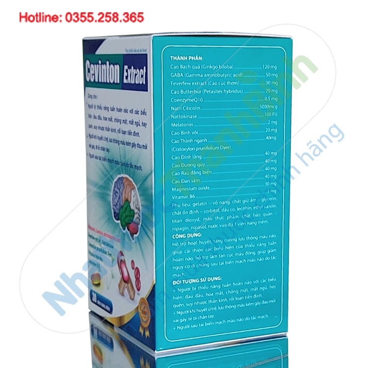 Hoạt huyết dưỡng não Cevinton Extract hộp 30 viên