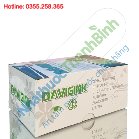 Davigink Hoạt Huyết Dưỡng Não Hỗ Trợ Tăng Cường Tuần Hoàn Máu Não