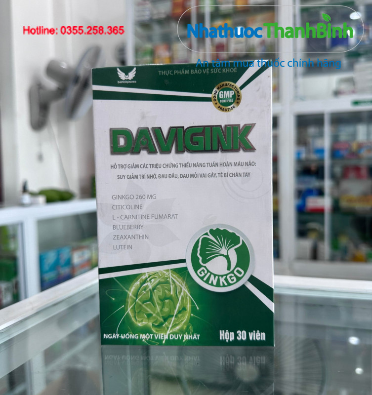 Davigink hỗ trợ giảm các triệu chứng thiểu năng tuần hoàn máu não