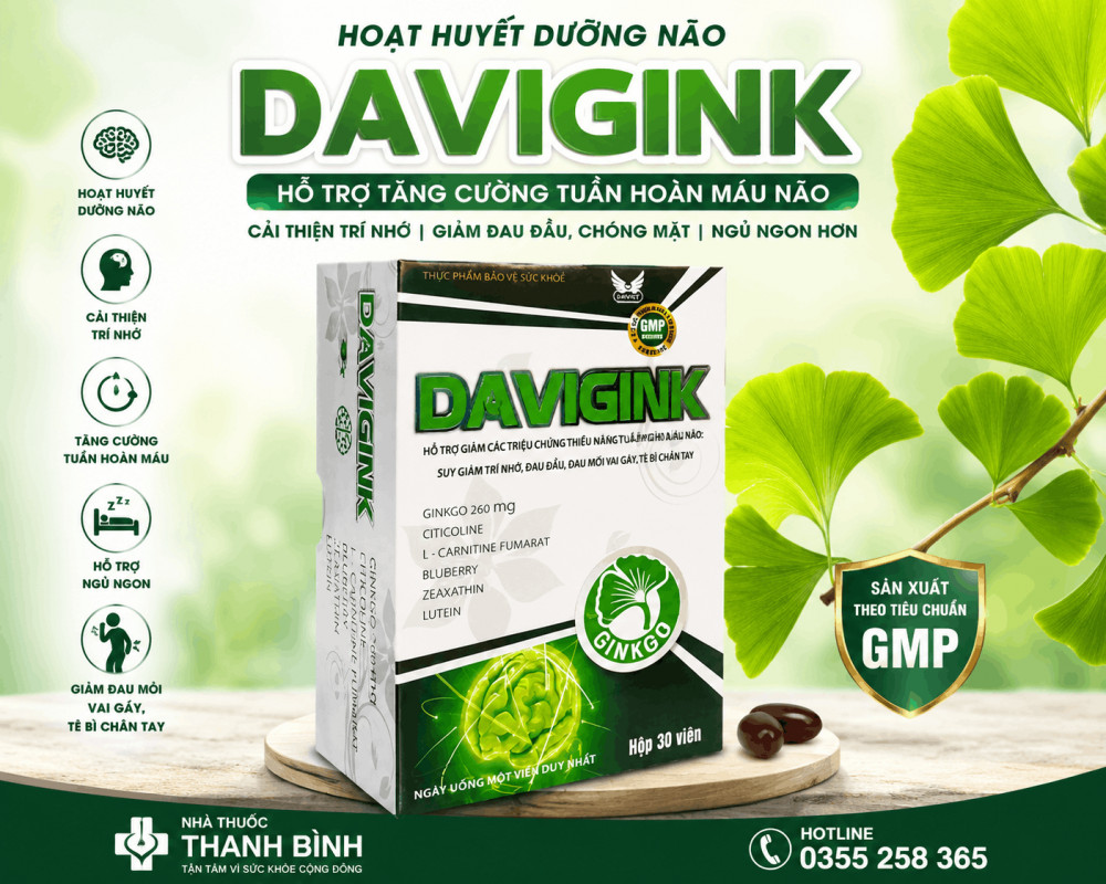 Mua viên uống Davigink chính hãng tại Nhà thuốc Thanh Bình