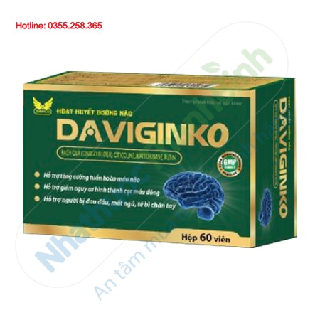 Hoạt huyết dưỡng não Daviginko hỗ trợ tăng cường lưu thông máu