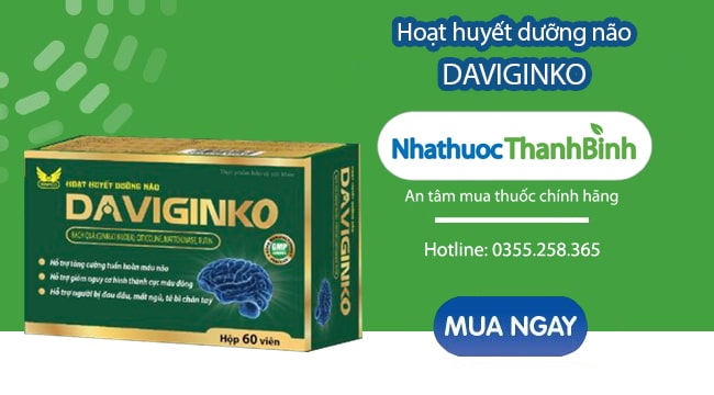Mua hoạt huyết dưỡng não Daviginko chính hãng tại Nhà thuốc Thanh Bình
