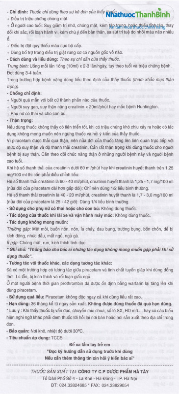 Hướng dẫn sử dụng thuốc Davinfort 800mg tờ 2