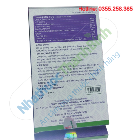 G5 Gaba hỗ trợ dưỡng tâm an thần giúp ngủ ngon giấc