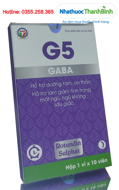 Viên uống G5 Gaba hỗ trợ ngủ ngon từ thảo dược thiên nhiên