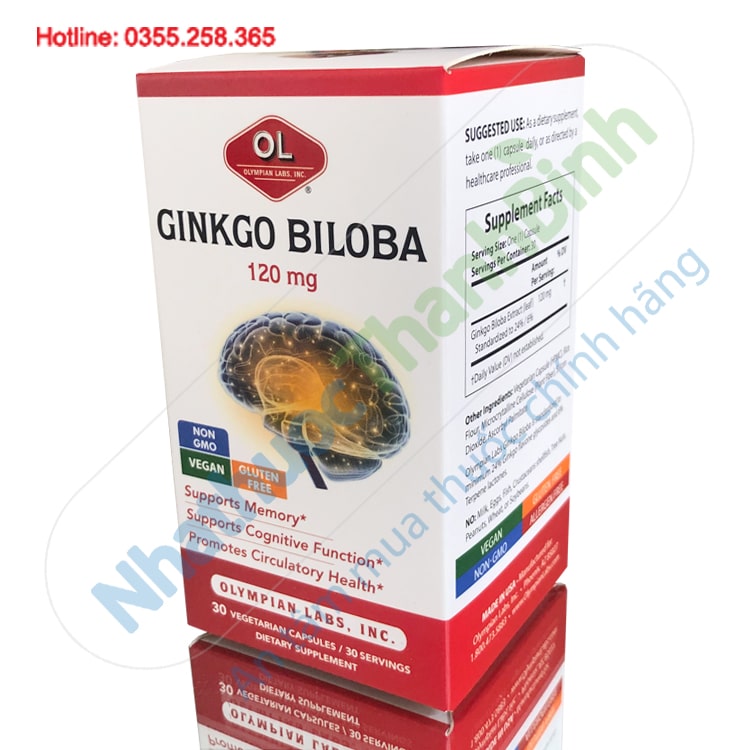 Ginkgo Biloba 120mg Olympian Labs hộp 30 viên
