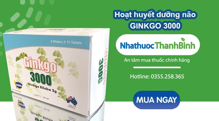 Mua Ginkgo 3000 chính hãng tại Nhà thuốc Thanh Bình