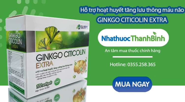 Mua Ginkgo Citicolin Extra chính hãng giá tốt tại Nhà thuốc Thanh Bình