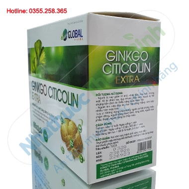 Ginkgo Citicolin Extra hoạt huyết tăng lưu thông máu não