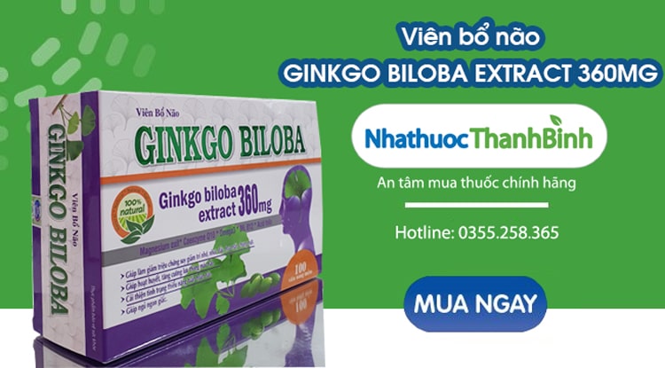 Mua Ginkgo Biloba Extract 360mg chính hãng tại Nhà thuốc Thanh Bình