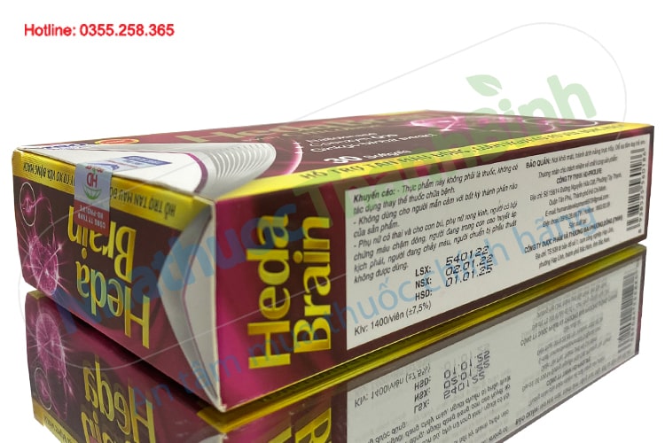 Viên uống Heda Brain giúp hỗ trợ giảm biểu hiện của thiểu năng tuần hoàn não