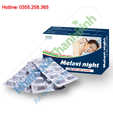 Melavi Night Hỗ Trợ Dưỡng Tâm An Thần Ngủ Ngon Sâu Giấc Giảm Mất Ngủ Khó Ngủ Hiệu Quả