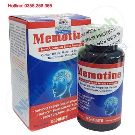 Memotine hỗ trợ tăng cường tuần hoàn não nhập khẩu Mỹ