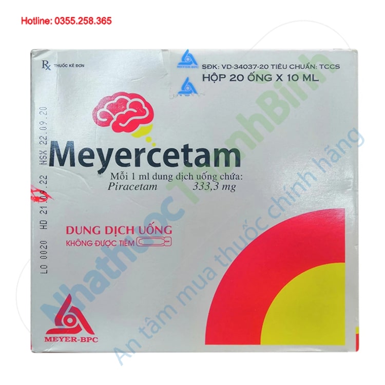 Meyercetam - Thuốc điều trị chấn thương sọ não hiệu quả