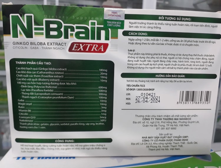 Sản phẩm giúp tăng cường lưu thông máu não giảm chóng mặt hoa mắt ù tai