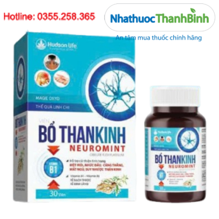 Viên bổ thần kinh Neuromint Hudson Life hỗ trợ cải thiện tình trạng mệt mỏi nhức đầu căng thẳng