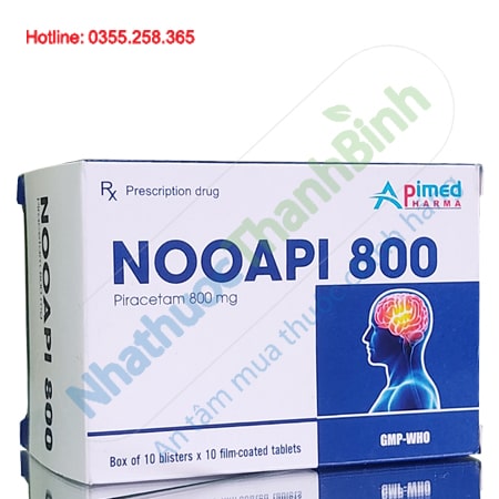 Thuốc Nooapi 800 điều trị hội chứng tâm thần tổn thương não