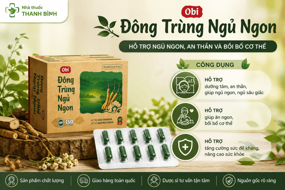 Mua Obi Đông Trùng Ngủ Ngon chính hãng tại Nhà thuốc Thanh Bình