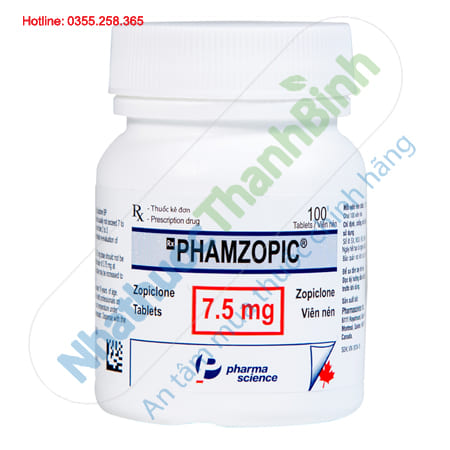 Thuốc Phamzopic 7.5mg điều trị mất ngủ rối loạn giấc ngủ