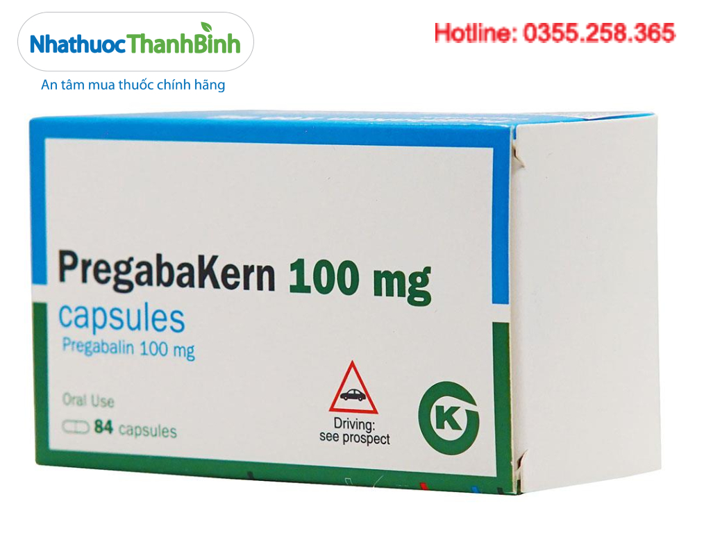 Thuốc Pregabakern 100mg chứa pregabalin điều trị đau thần kinh và hỗ trợ kiểm soát động kinh