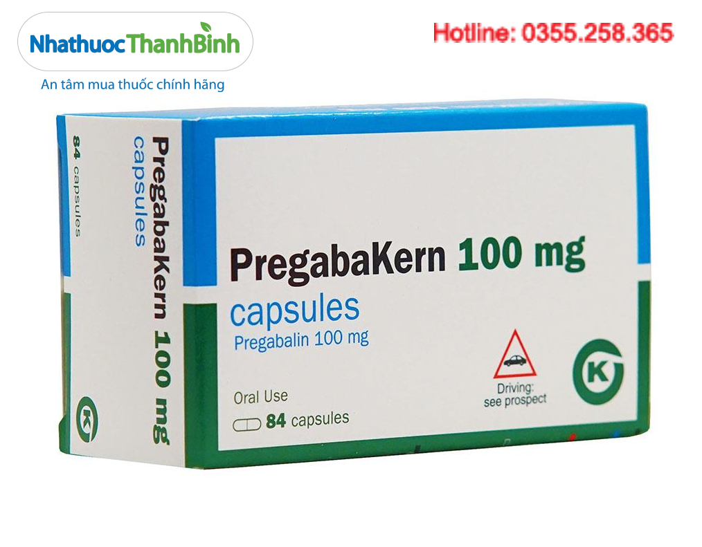 Pregabakern 100mg thuốc điều trị đau thần kinh mạn tính
