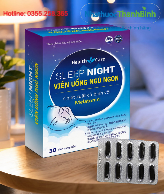 Sleep Night hỗ trợ an thần giúp giảm căng thẳng thần kinh hỗ trợ giảm tình trạng mất ngủ