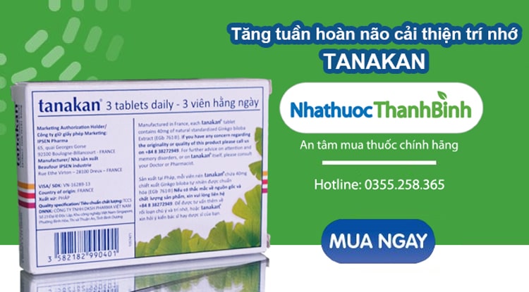 Mua thuốc Tanakan chính hãng tại Nhà thuốc Thanh Bình