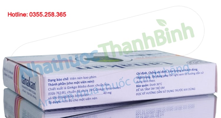 Viên uống bổ não cải thiện trí nhớ Tanakan hộp 30 viên