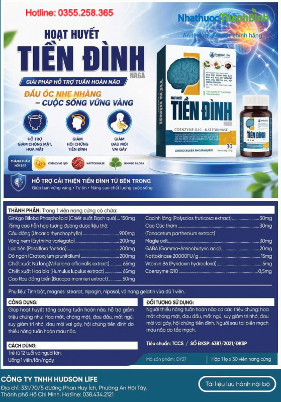 Hoạt huyết tiền đình Naga phù hợp dùng cho trẻ em từ 12 tuổi trở lên và người lớn