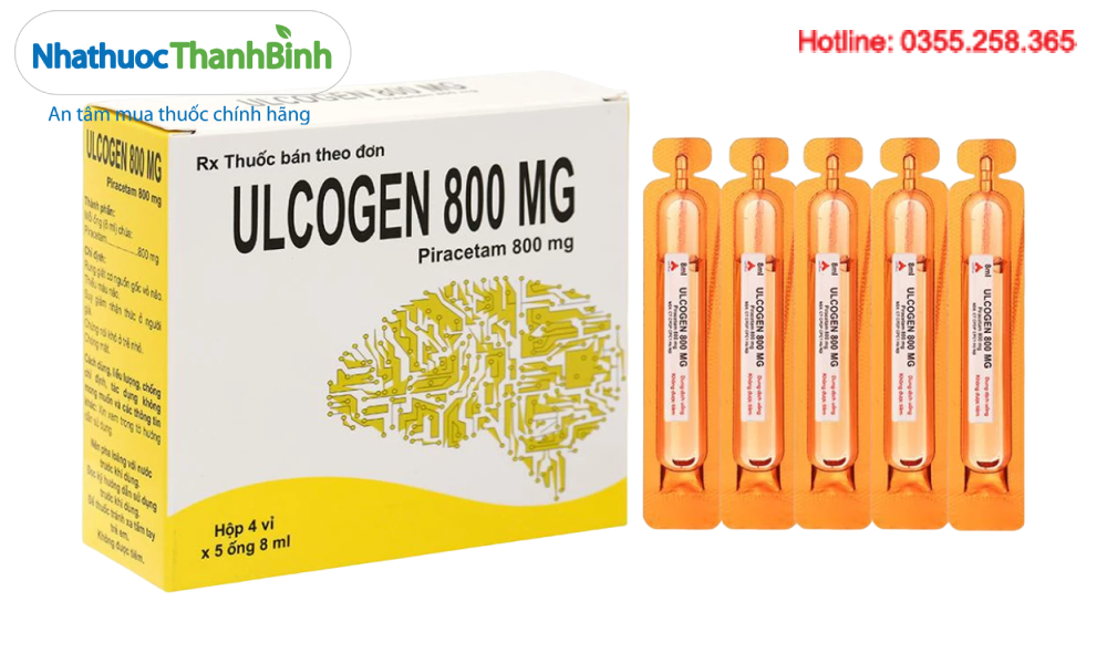 Thuốc Ulcogen 800mg hỗ trợ cải thiện tuần hoàn máu não giảm chóng mặt suy giảm trí nhớ và rối loạn nhận thức