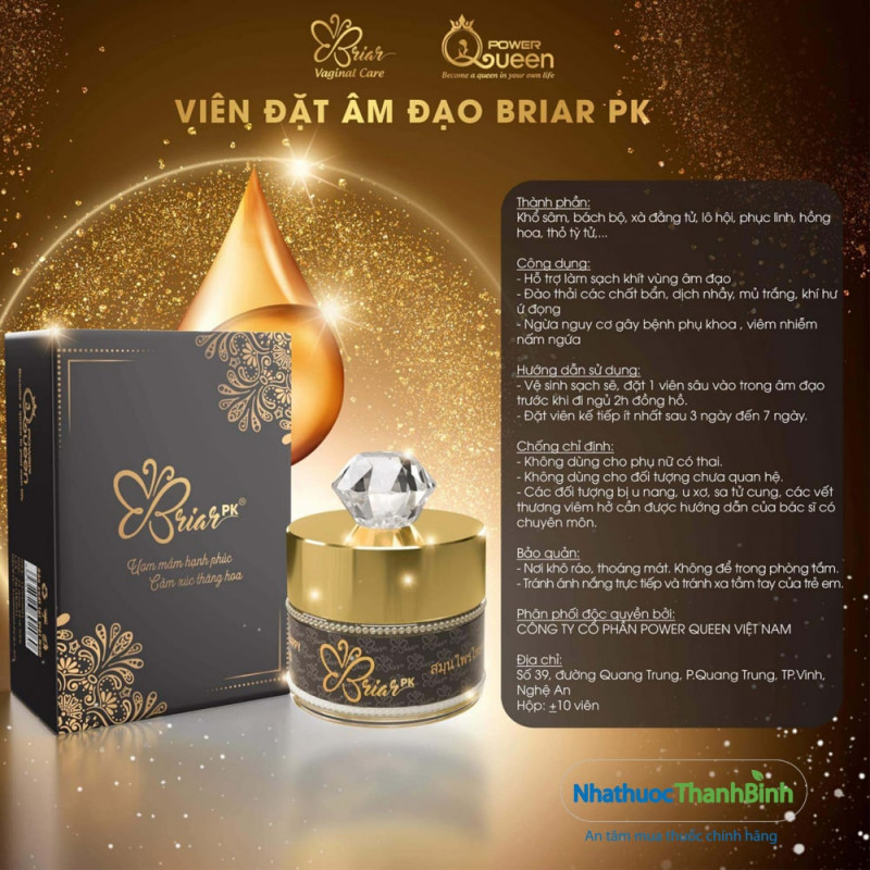 Viên đặt thảo dược Briar PK chỉ cần sử dụng 3-7 ngày mỗi lần vẫn cho hiệu quả vượt trội