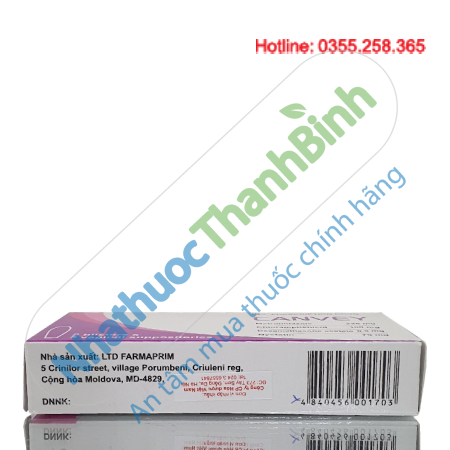 Thuốc Canvey (hộp 2 vỉ x 5 viên) viên đặt điều trị viêm âm đạo