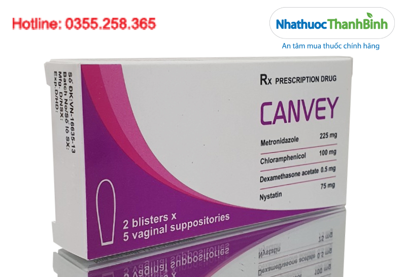 Thuốc Canvey viên đặt âm đạo điều trị viêm âm đạo do nấm và vi khuẩn