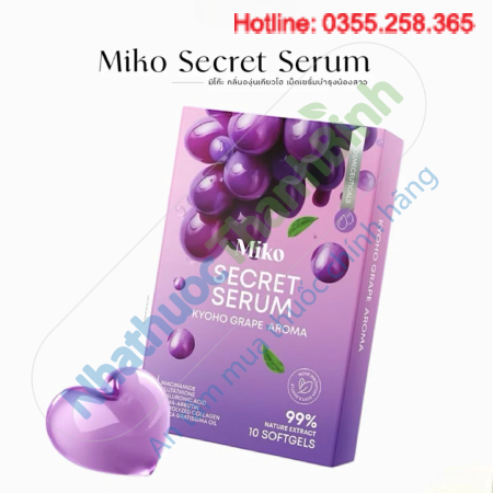 Viên đặt Miko Secret Serum Thái Lan chính hãng thơm hồng cô bé